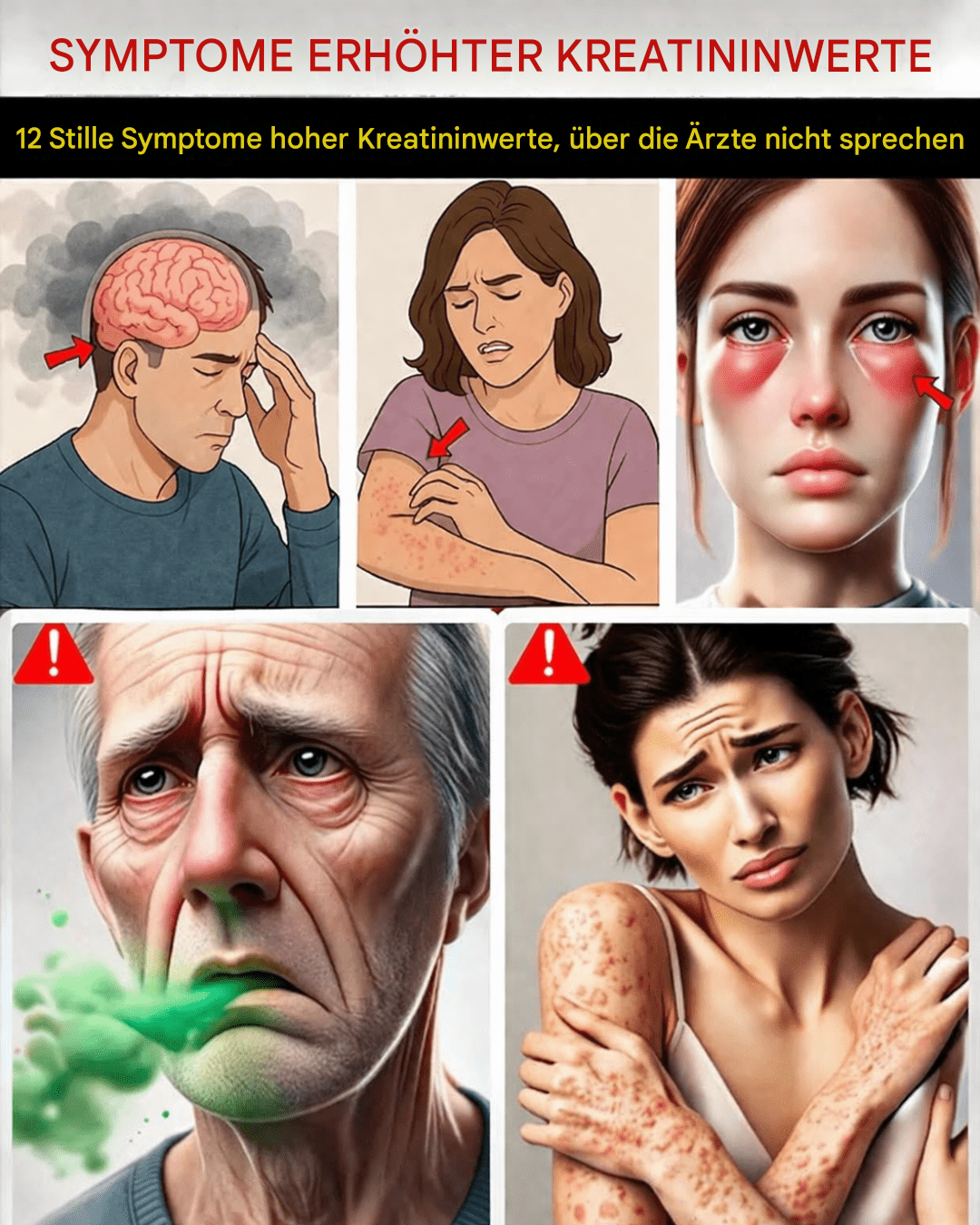 12 unerkannte Symptome eines erhöhten Kreatininwerts, die Ihr Arzt möglicherweise erst bemerkt, wenn es bereits zu spät ist.