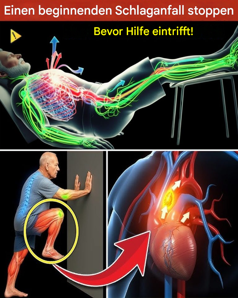 Senioren, tun Sie DAS, bevor Hilfe eintrifft – Der 3-Minuten-Trick, der einen Schlaganfall verhindert!