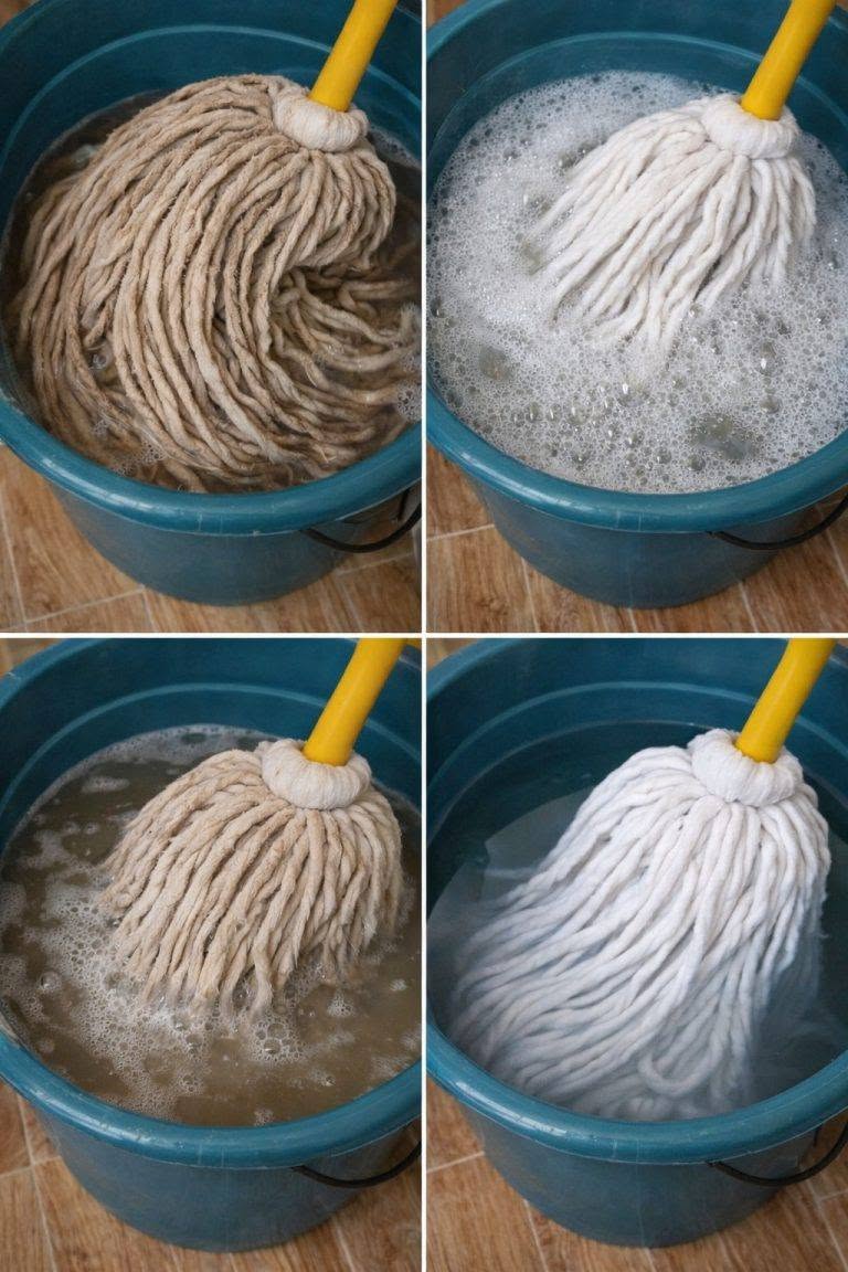 Der Mopp war total verdreckt, den kaufe ich nicht wieder: Ein Tropfen dieser Zutat und er ist wieder wie neu.